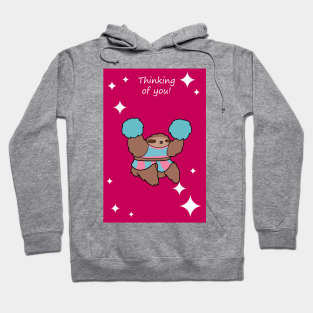 "Thinking of You" Cheerleader Sloth Hoodie